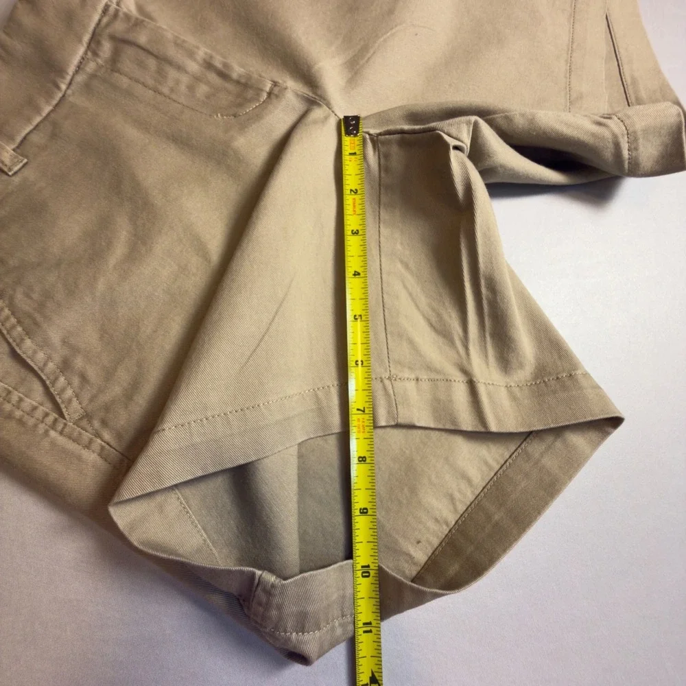 J.Crew Womens Chino Shorts Khaki Tan Cotton Twill Size 6….7 Inch Inseam Vacation